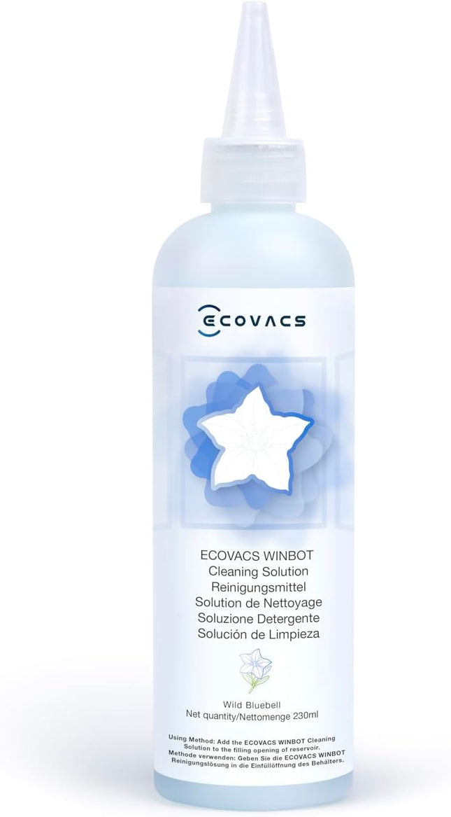 ECOVACS 230 ml Cleaning Solution for Winbot W1 Pro, W2, W2 OMINI, W2 PRO, W2 PRO OMNI, WINBOT MINI, W2S, W2S OMNI Window Cleaning Robot Original Accessories