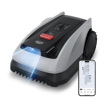 ECOVACS Goat O600 RTK Care Kit Robotic Lawnmower Without Boundary Cable, 600 m², RTK+Vision Navigation, Robotic Lawnmower, AI Obstacle Avoidance, App Control, Passes 0.7 m Narrow Places