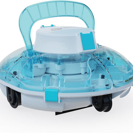 WINNY POOL CLEANER Winny 200 Pool Robot, Wireless Pool Vacuum Cleaner with Battery, 80 Minutes Running Time, for Above Ground Pools up to 60 m², Double Filtration, Automatic Parking, Compact