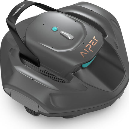 AIPER Seagull 800B Poolroboter, Poolsauger Akku mit 90 Min. Laufzeit, Intelligente Selbstparkfunktion, LED-Anzeige, Poolreiniger für Aufstellpools & Flachbodenpools bis 80 m²