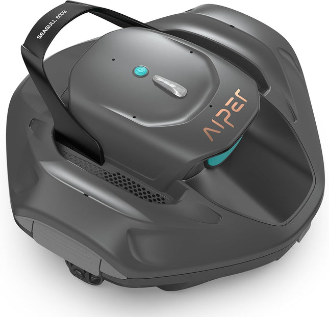 AIPER Seagull 800B Poolroboter, Poolsauger Akku mit 90 Min. Laufzeit, Intelligente Selbstparkfunktion, LED-Anzeige, Poolreiniger für Aufstellpools & Flachbodenpools bis 80 m²