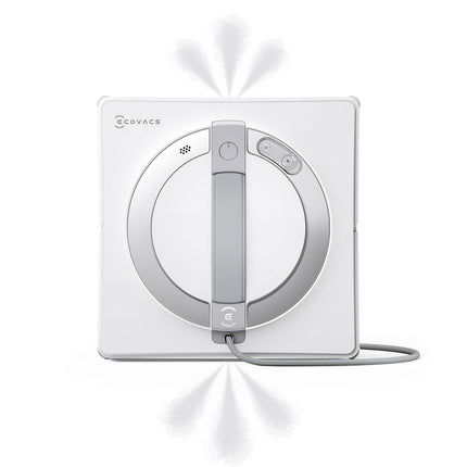 ECOVACS WINBOT ‎W2 PRO Omni Window Cleaning Robot with 6-in-1 Multifunctional Station, Charging in Operation, 3-Nozzle Spray Head, 12-Stage Protection, Win-SLAM 4.0 Path Planning, White