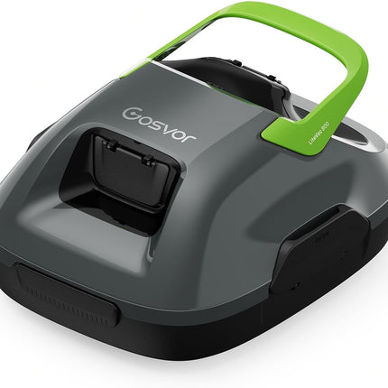 (Upgrade) Gosvor Pool Robot Battery, Up to 7200 LPH Efficient Cleaning with Power Clean Mode, Up to 90 Minutes, 3.4 kg Lightweight, Easy to Use & Maintenance, Pool Vacuum Cleaner for Flat Floors up to 80 m², Green