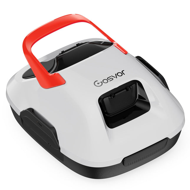 Gosvor Pool Vacuum Cleaner Battery with 90 Minutes Running Time, 3.4 kg Lightweight Pool Robot, Easy to Use, Self-Parking Function, 6600 LPH Strong Pool Cleaner with Double Motor, Ideal for Flat Floor up to 80 m²