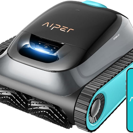 (2026 upgrade) AIPER Scuba S1 pool robot floor and wall, waterline cleaning, double filtration, 270 min runtime, intelligent navigation, app control and OTA updates for built-in and above-ground pools