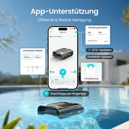 AIPER Scuba SE + EcoSurfer S2 Bundle - Wireless Pool Robot & Solar Pool Skimmer for Floor and Surface Cleaning | Automatic Pool Care for Above & Recessed Pools