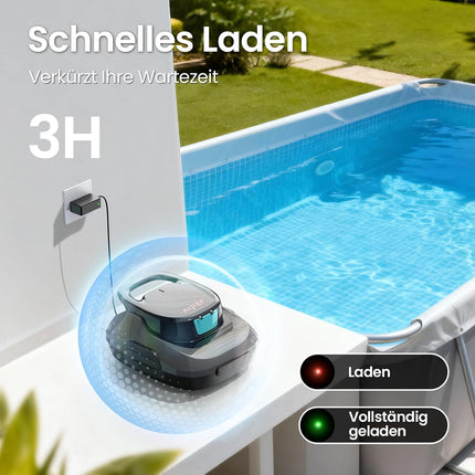 AIPER Scuba SE + EcoSurfer S2 Bundle - Wireless Pool Robot & Solar Pool Skimmer for Floor and Surface Cleaning | Automatic Pool Care for Above & Recessed Pools