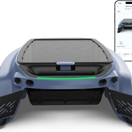 PS100 Solar Pool Skimmer Robot, Wireless Pool Robot | Active solar tracking, app control, 24/7 surface cleaning, 6L filter basket, ultrasonic obstacle detection for all pool