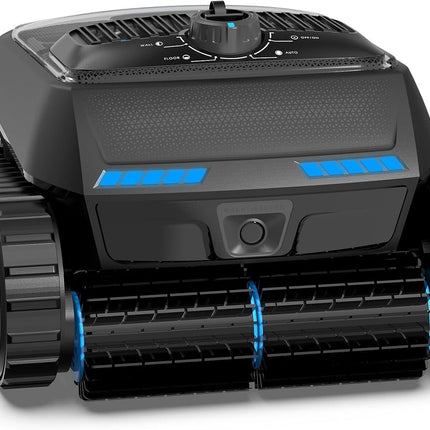 Wireless Pool Robot, Navigation & Self-Parking for Pools up to 300 ㎡ | Wireless pool robot, sat nav, ultrasound, self-parking, 90° climbing, 10400 mAh battery, IP68 for floor, wall, waterline.