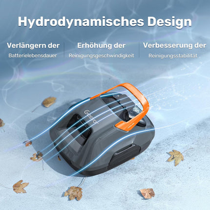 (Upgraded) Gosvor Pool Robot, Automatic Pool Cleaner with Double Motor, Up to 90 Minutes Operating Time, User-Friendly, 3.4 kg Lightweight, Wireless Pool Vacuum Cleaner, Ideal for Flat Pools up to 80