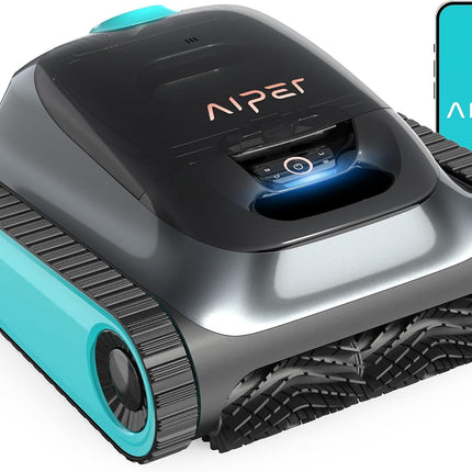 AIPER Scuba S1 Poolroboter Boden und Wand, Kabelloser Poolsauger mit Wandklettern, Intelligenten Navigation 2.0, 150 Minuten Batterielaufzeit, Poolreiniger für Eingelassene Pools bis zu 150㎡