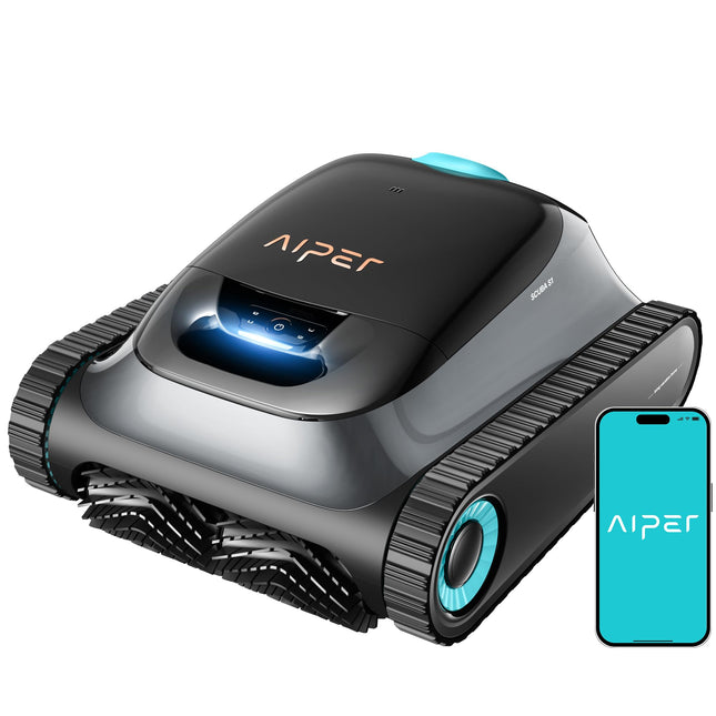 (2026 upgrade) AIPER Scuba S1 pool robot floor and wall, waterline cleaning, double filtration, 270 min runtime, intelligent navigation, app control and OTA updates for built-in and above-ground pools