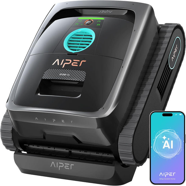 Aiper Scuba V3 Pool Robot Battery for Wall and Floor with AI Vision, Lightweight Pool Vacuum Cleaner, Powerful Suction Power, 3 μm Filter, Waterline Cleaning, for Pools up to 200 m²