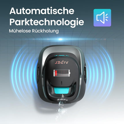 AIPER Kabelloser Poolroboter, Poolsauger Akku mit Doppelantrieb, Selbstparkend, Poolreinigungsroboter, Geeignet für Flache Pools bis zu 80 m2 (Dauer 90 Minuten) - Seagull 800B