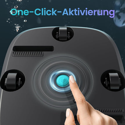 AIPER Kabelloser Poolroboter, Poolsauger Akku mit Doppelantrieb, Selbstparkend, Poolreinigungsroboter, Geeignet für Flache Pools bis zu 80 m2 (Dauer 90 Minuten) - Seagull 800B