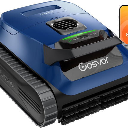 Gosvor (2026 Upgrade) LiteVac G1 4‑in‑1 Poolroboter für Wand, Boden, Wasserlinie und Flachzone, 3μm Ultrafeinfilter, bis zu 200 Min. Laufzeit, nur 6,9 kg, für Pools bis zu 200 m²
