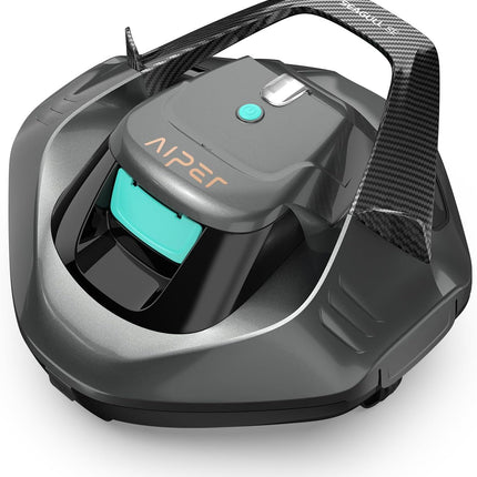 AIPER Seagull SE Pool Robot, Wireless Pool Vacuum Cleaner, Battery, Floor Vacuum Cleaner with 90 Minutes Running Time, Automatic Parking, Dual Drive Motors & LED Indicators for Flat Floor Pool up to 80 m²