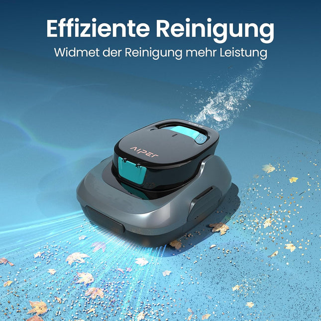 AIPER Pool Robot Wireless Pool Vacuum Cleaner with 90 Minutes Running Time Intelligent Car Parking Plus Lightweight Design Ideal for Floor Pools up to 80 m²