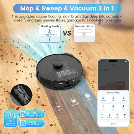 T30+ Robot Vacuum Cleaner with Suction Station 3.5 L