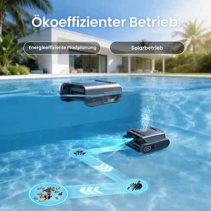 AIPER Experts Duo - Scuba V3 Pool Robot with AI Vision, Wireless & EcoSurfer S2 Solar Pool Skimmer, 360° Complete Cleaning (Floor to Surface), Smart Parking, App Control & OTA Updates
