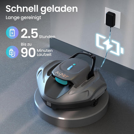 AIPER Seagull 800B Pool Robot Battery | 90 minutes. Runtime, intelligent self-parking function, LED display, for above-ground pools up to 80 m²