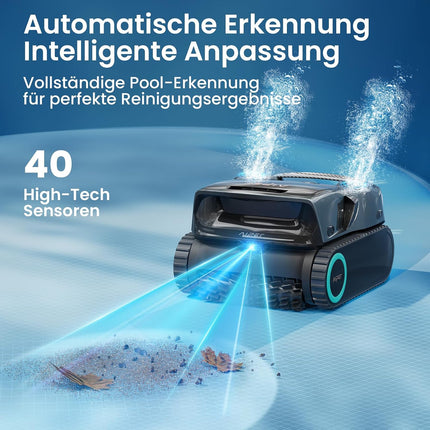 AIPER Scuba X1 Pro Max Pool Robot Floor and Wall, 360° Mapping, Adaptive Route Planning, Water Line, 32000 LPH Power, All-in-One Pool Cleaner Battery for All Recessed Pools up to 300 ㎡
