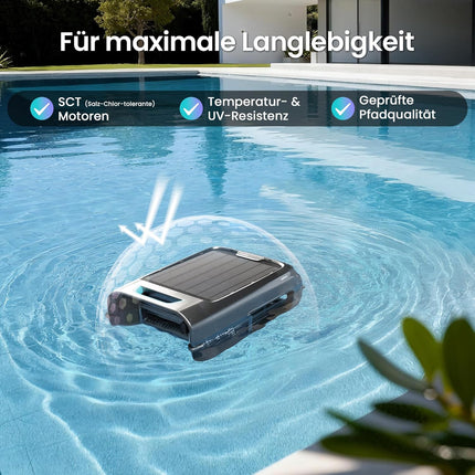 AIPER Scuba S1 (Black) + EcoSurfer S2 - Pool Surface, Floor and Wall, Waterline Cleaning, Double Filtration, Intelligent Navigation, App Control, for Built-in and Above Ground Pools