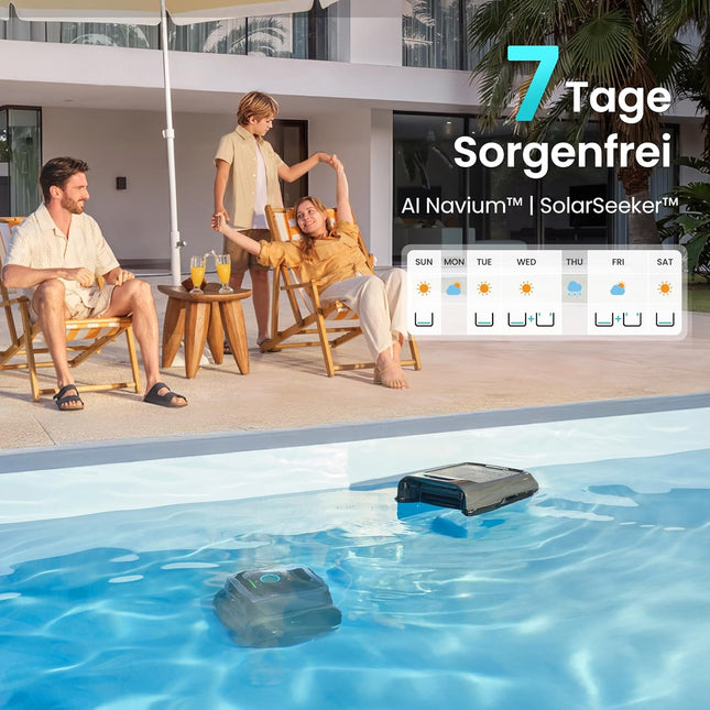 AIPER Experts Duo - Scuba V3 Pool Robot with AI Vision, Wireless & EcoSurfer S2 Solar Pool Skimmer, 360° Complete Cleaning (Floor to Surface), Smart Parking, App Control & OTA Updates