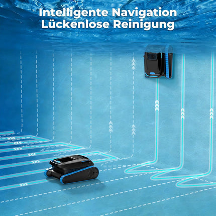 PC20 Pool Robot Floor and Wall, Waterline, App Control | Intelligent navigation, 18927LPH powerful, pool vacuum cleaner for pools up to 170㎡