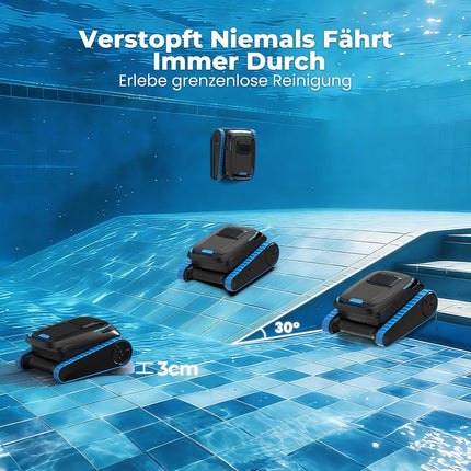 PC20 Pool Robot Floor and Wall, Waterline, App Control | Intelligent navigation, 18927LPH powerful, pool vacuum cleaner for pools up to 170㎡