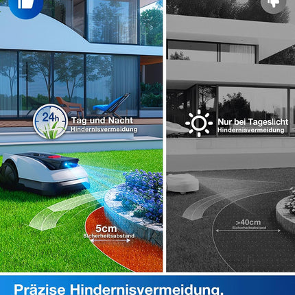 ECOVACS Goat O800 RTK Robotic Lawnmower without Boundary Cable, 800 m², LiDAR-Based RTK+Vision Navigation, Lawn Mower Robot, Car Mapping, Passes 0.7 m Narrow Spots, Precise Edge Mowing