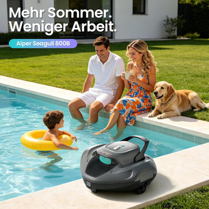 AIPER Seagull 800B Pool Robot Battery | 90 minutes. Runtime, intelligent self-parking function, LED display, for above-ground pools up to 80 m²