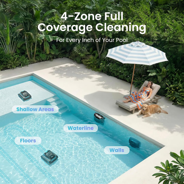 (2026 Upgrade) Aiper Scuba S1 Pool Robot, Individual Weekly Cleaning Plan, 270 Minute Running Time, Waterline Cleaning, App & OTA, Smart Navigation with 11 High-Precision Sensors for Recessed Pool