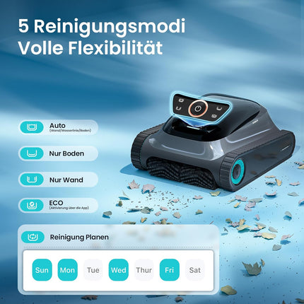 (2026 upgrade) AIPER Scuba S1 pool robot floor and wall, waterline cleaning, double filtration, 270 min runtime, intelligent navigation, app control and OTA updates for built-in and above-ground pools