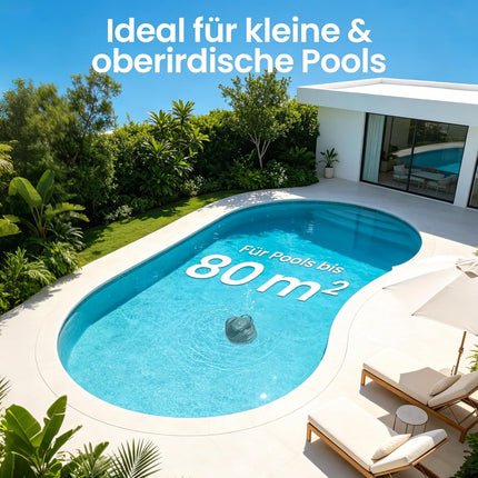 AIPER Seagull 800B Pool Robot Battery | 90 minutes. Runtime, intelligent self-parking function, LED display, for above-ground pools up to 80 m²
