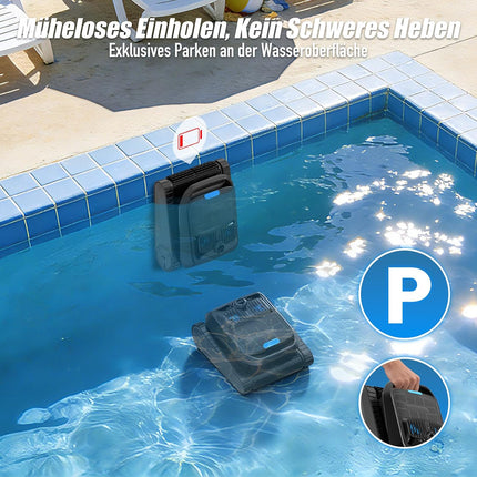 Poolroboter Boden und Wand, Wasserlinie, Ultraschall-Detektion | Poolroboter Akku Kabelloser, Intelligenten Navigation (PC200lite)