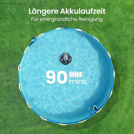 AIPER Seagull SE Pool Robot, Wireless Pool Vacuum Cleaner, Battery, Floor Vacuum Cleaner with 90 Minutes Running Time, Automatic Parking, Dual Drive Motors & LED Indicators for Flat Floor Pool up to 80 m²