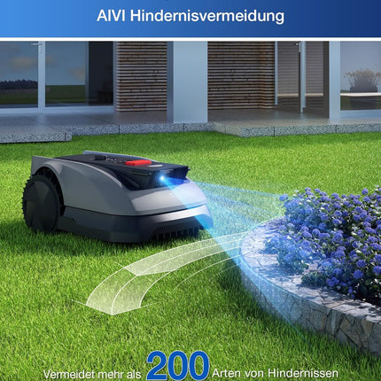 ECOVACS Goat O600 RTK Care Kit Robotic Lawnmower Without Boundary Cable, 600 m², RTK+Vision Navigation, Robotic Lawnmower, AI Obstacle Avoidance, App Control, Passes 0.7 m Narrow Places