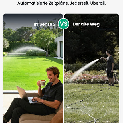Aiper IrriSense 2 Smart Irrigation System, Multi-Zone Irrigation Device with App Control, Intelligent Scheduling and Rain Sensor for Lawns up to 445 m²