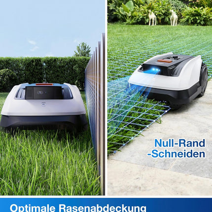 ECOVACS Goat O800 RTK Robotic Lawnmower without Boundary Cable, 800 m², LiDAR-Based RTK+Vision Navigation, Lawn Mower Robot, Car Mapping, Passes 0.7 m Narrow Spots, Precise Edge Mowing